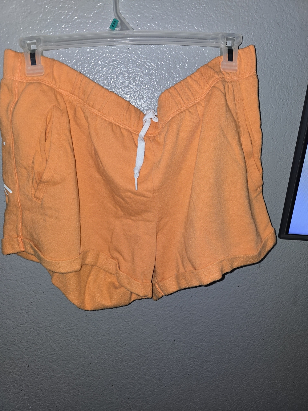 PINK Victoria's Secret Peach-Orange Drawstring Athletic Shorts